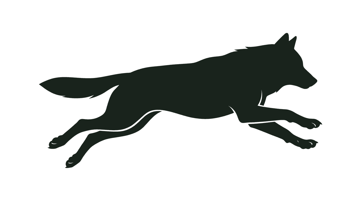 Running Wolf Silhouette
